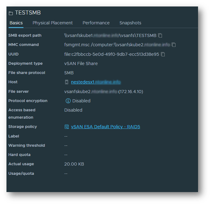 vSAN File Service Immagine7-1